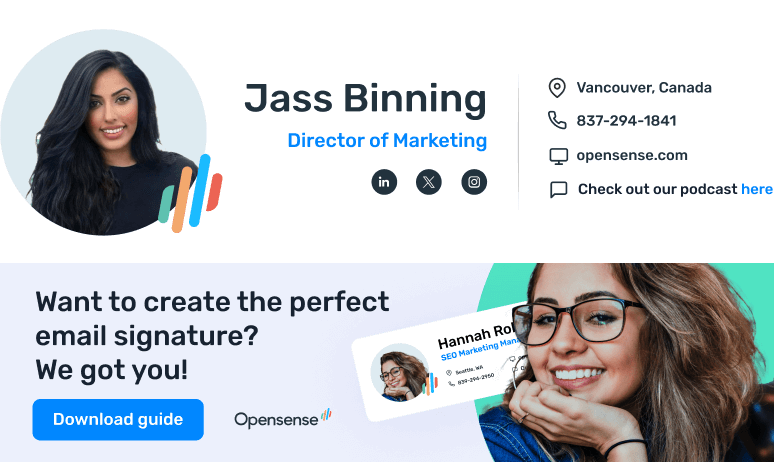 Brand awareness email signature banner - Promote educational content