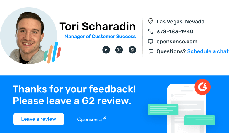 Customer expansion email signature banner - Encourage reviews