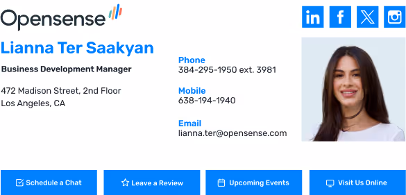 email signature templates from Opensense example 5