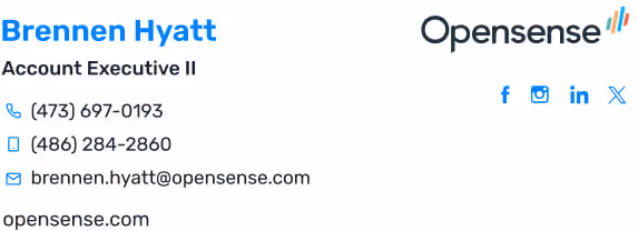 Email signature template example 10 from Opensense
