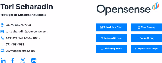 Email signature template example 18 from Opensense