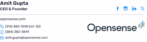 Email signature template example 2 from Opensense