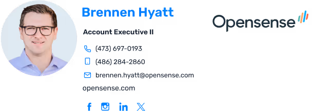 Email signature template example 25 from Opensense