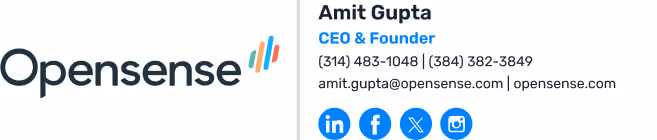 Email signature template example 3 from Opensense