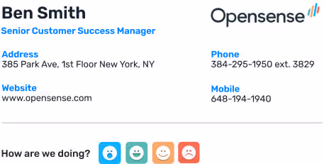 Email signature template example 4 from Opensense