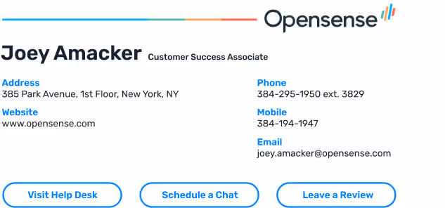 Email signature template example 7 from Opensense